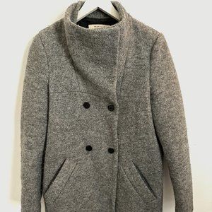 ZARA Oversize Gray Wool Coat - Size S